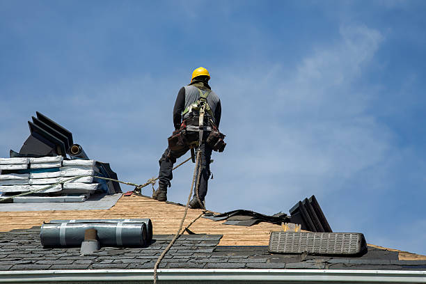 Professional Gutter Installation technician working in Grafton, NY